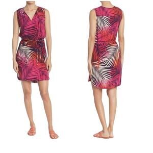 New Beach Lunch Lounge Tropical floral midi dress swim coverup size 1X